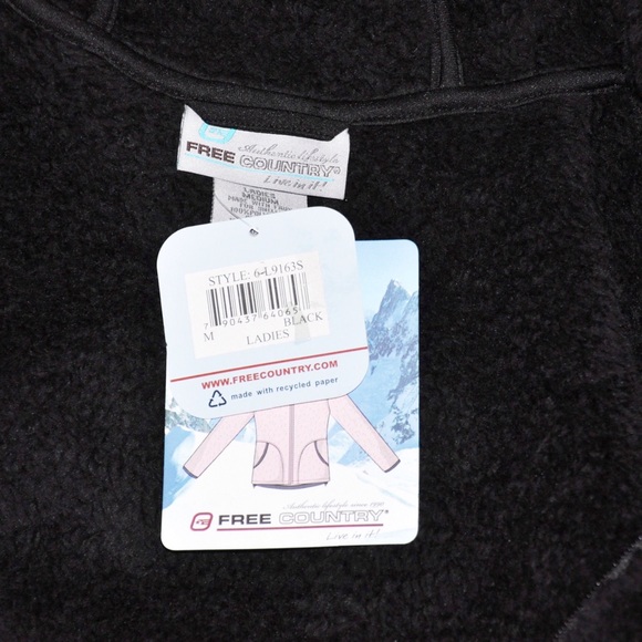 Free Country Fuzzy Jacket High Pile Fleece Size M New With Tags - Picture 5 of 5